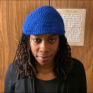 Hand knitted hat by Lydia Fludd